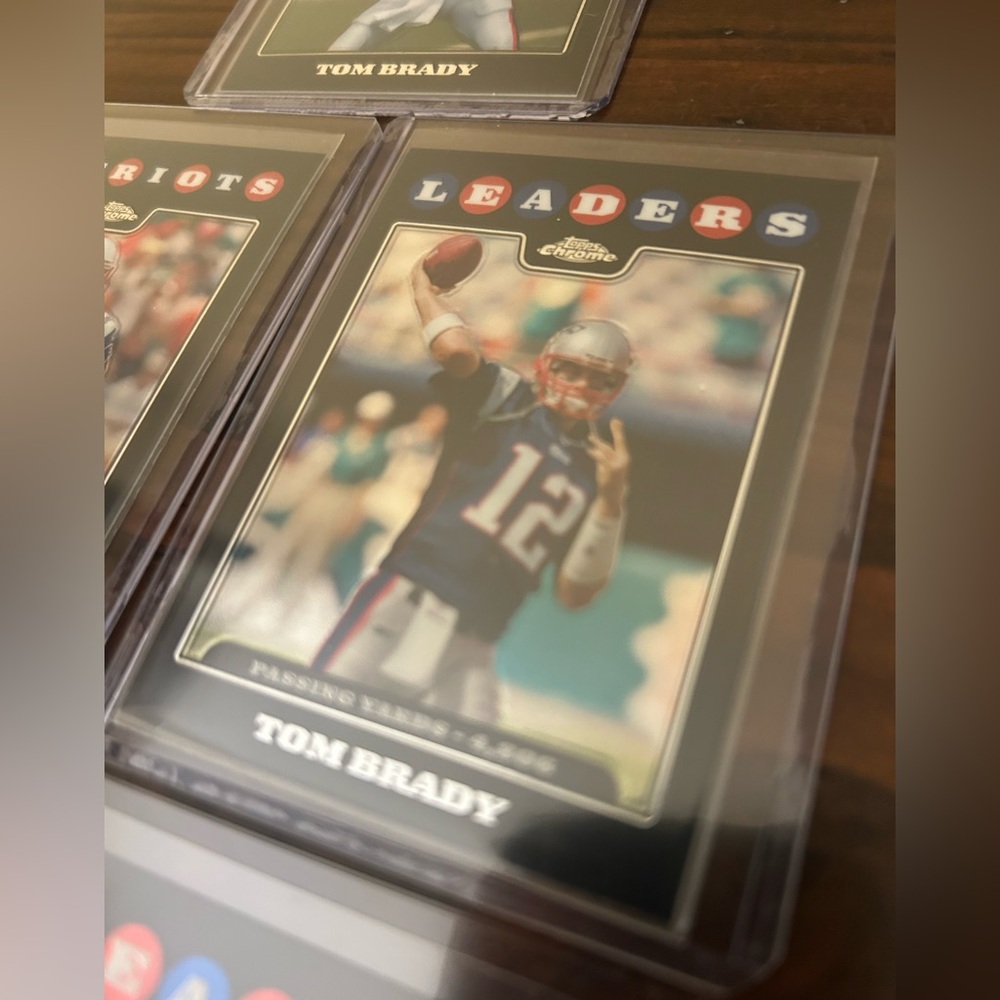 Tom Brady Randy Moss 2008 Topps Chrome Football Cards - Bundle of Five Cards - Picture 4 of 15
